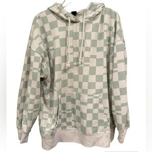 Oversized Med Mint/Cream Checkered!